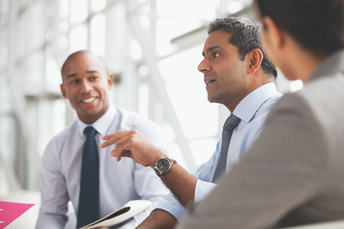 Business men in discussion