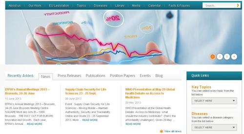 EFPIA news screenshot